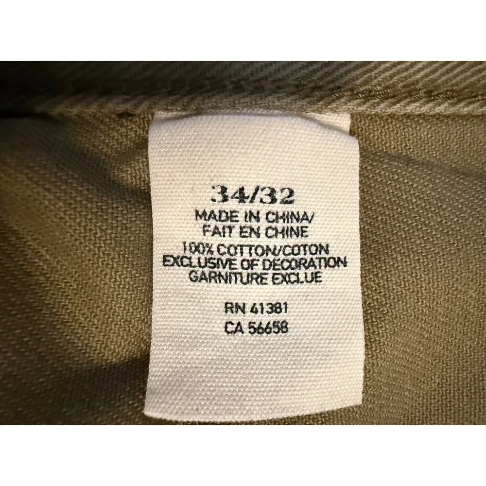 Polo Ralph Lauren Classic 867 Pants Mens 34x32 Tan Khaki Cotton Twill Straight